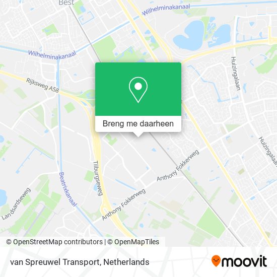 van Spreuwel Transport kaart