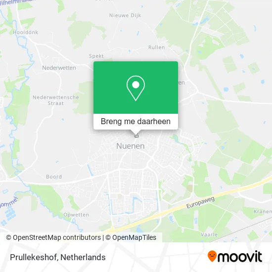 Prullekeshof kaart