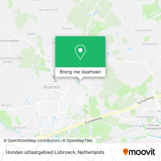 Honden uitlaatgebied Lobroeck kaart