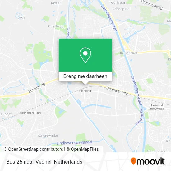 Bus 25 naar Veghel kaart