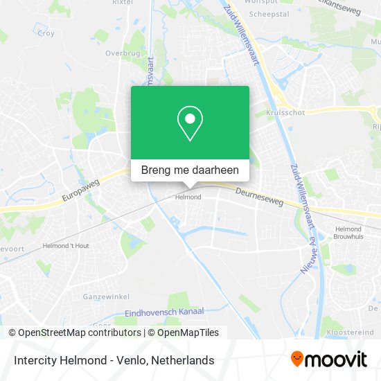 Intercity Helmond - Venlo kaart