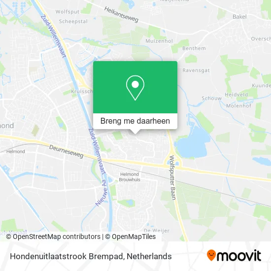 Hondenuitlaatstrook Brempad kaart