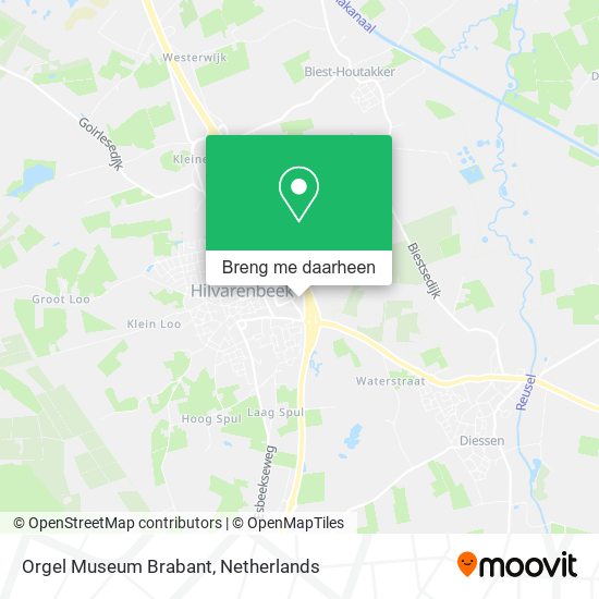 Orgel Museum Brabant kaart