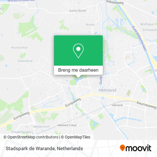 Stadspark de Warande kaart
