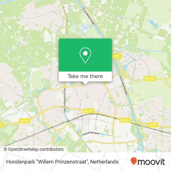 Hondenpark ''Willem Prinzenstraat'' kaart