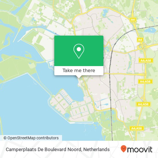 Camperplaats De Boulevard Noord kaart