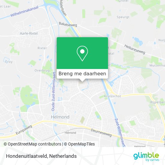 Hondenuitlaatveld kaart