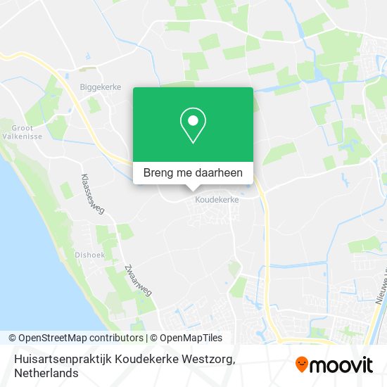 Huisartsenpraktijk Koudekerke Westzorg kaart