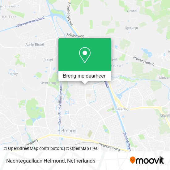 Nachtegaallaan Helmond kaart