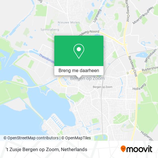 't Zusje Bergen op Zoom kaart