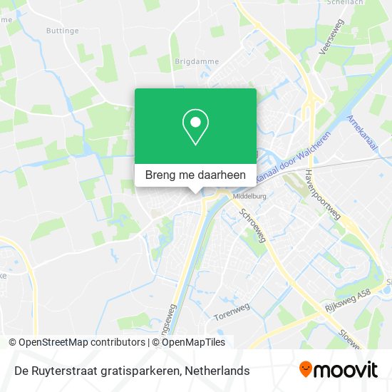 De Ruyterstraat gratisparkeren kaart