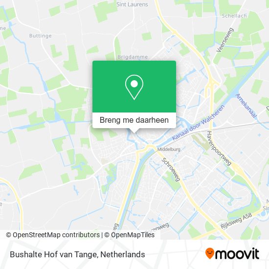 Bushalte Hof van Tange kaart