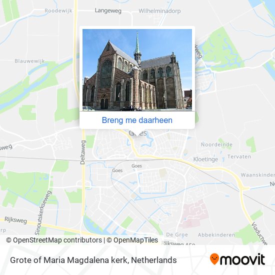 Grote of Maria Magdalena kerk kaart