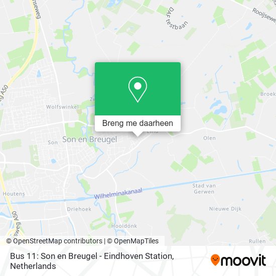 Bus 11: Son en Breugel - Eindhoven Station kaart