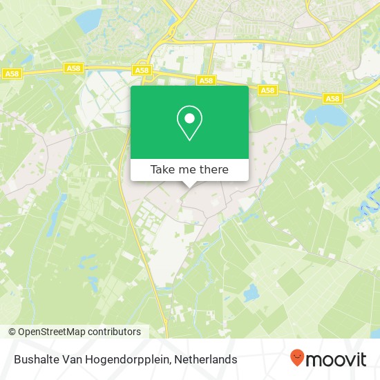Bushalte Van Hogendorpplein kaart
