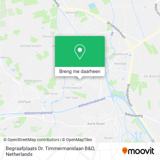 Begraafplaats Dr. Timmermanslaan B&D kaart