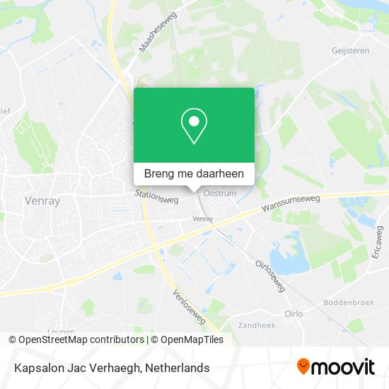 Kapsalon Jac Verhaegh kaart