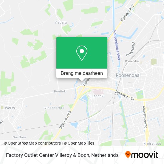 Factory Outlet Center Villeroy & Boch kaart