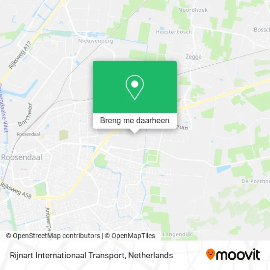 Rijnart Internationaal Transport kaart