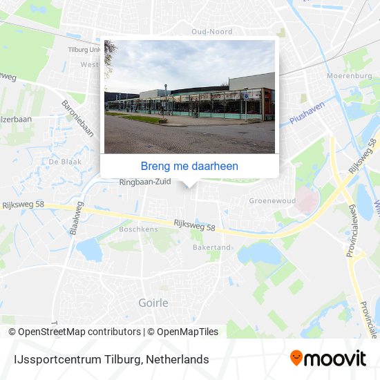 IJssportcentrum Tilburg kaart