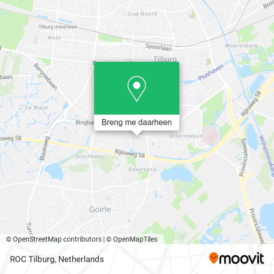 ROC Tilburg kaart
