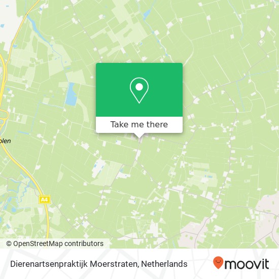 Dierenartsenpraktijk Moerstraten kaart