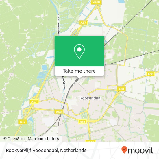 Rookvervlijf Roosendaal kaart