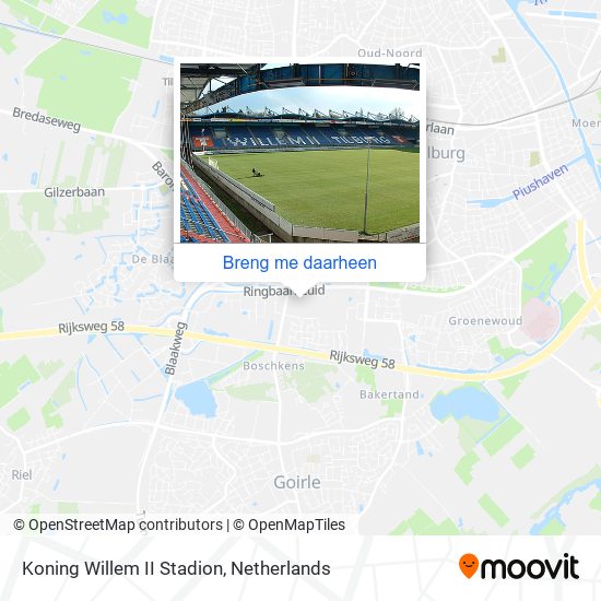 Koning Willem II Stadion kaart