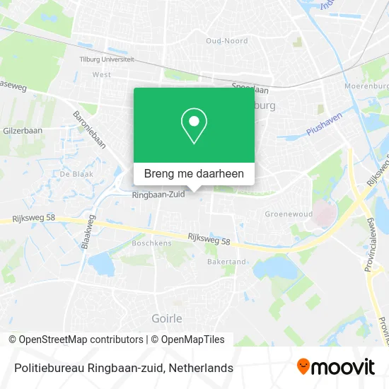 Politiebureau Ringbaan-zuid kaart