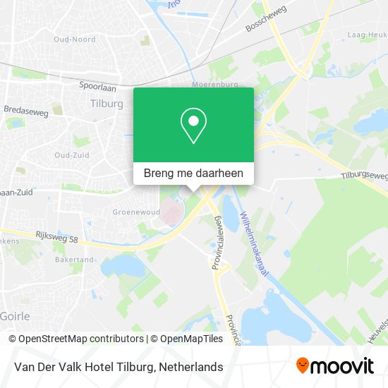 Van Der Valk Hotel Tilburg kaart