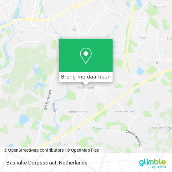 Bushalte Dorpsstraat kaart