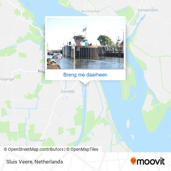 Sluis Veere kaart