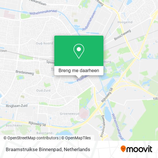Braamstruikse Binnenpad kaart