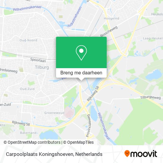 Carpoolplaats Koningshoeven kaart