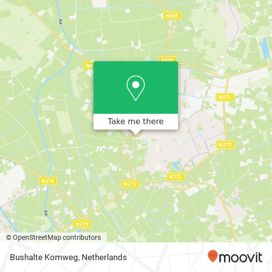 Bushalte Komweg kaart