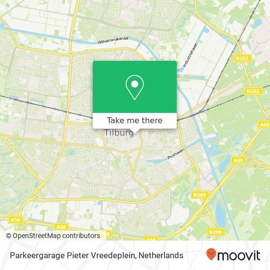 Parkeergarage Pieter Vreedeplein kaart
