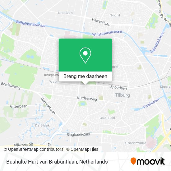 Bushalte Hart van Brabantlaan kaart
