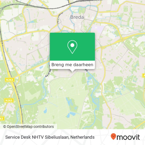 Service Desk NHTV Sibeliuslaan kaart