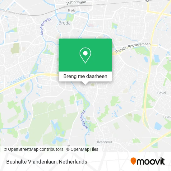 Bushalte Viandenlaan kaart