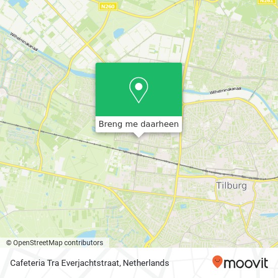 Cafeteria Tra Everjachtstraat kaart