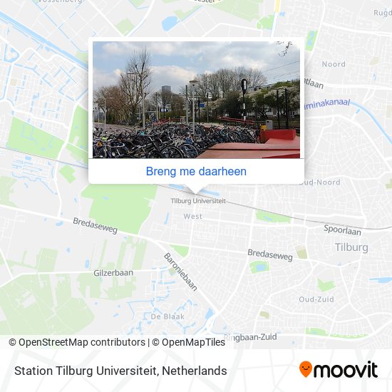 Station Tilburg Universiteit kaart