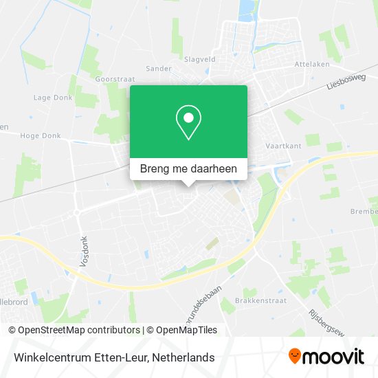 Winkelcentrum Etten-Leur kaart