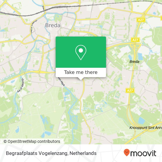 Begraafplaats Vogelenzang kaart