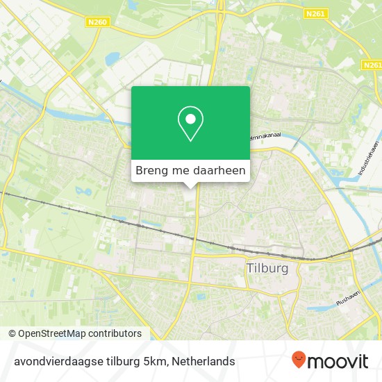 avondvierdaagse tilburg 5km kaart