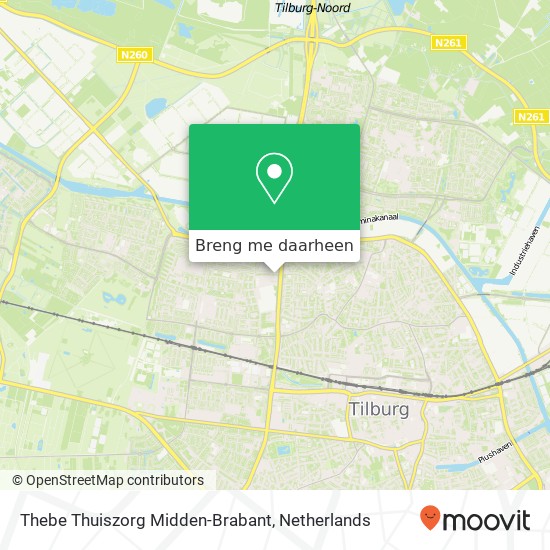 Thebe Thuiszorg Midden-Brabant kaart