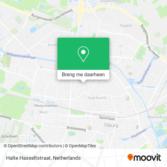 Halte Hasseltstraat kaart