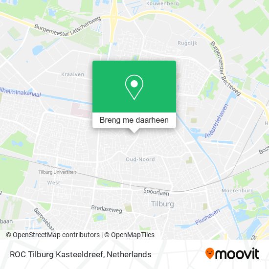 ROC Tilburg Kasteeldreef kaart