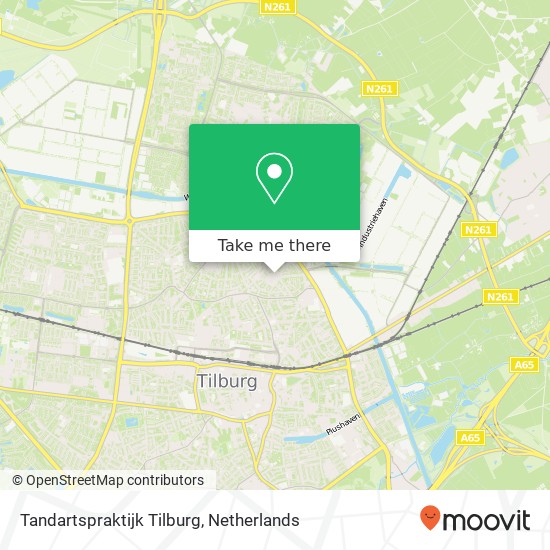 Tandartspraktijk Tilburg kaart