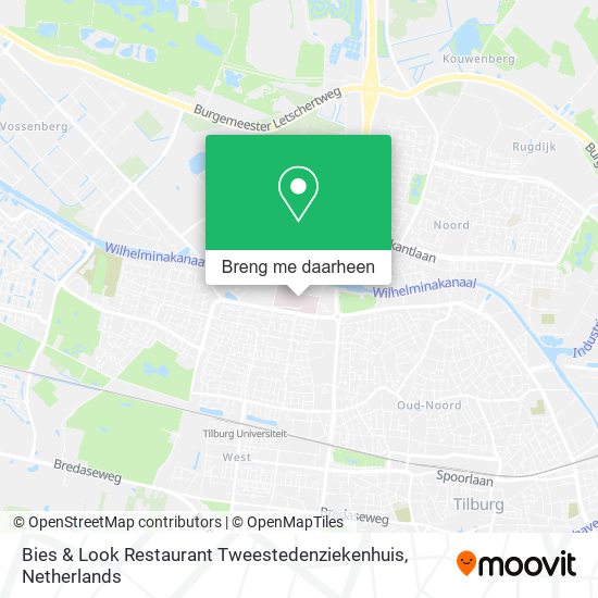 Bies & Look Restaurant Tweestedenziekenhuis kaart