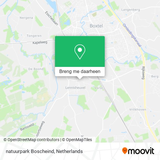 natuurpark Boscheind kaart